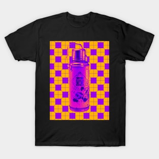 Vintage Thermos Hot Pink with Orange and Purple Tile Floor Pattern - Retro Hong Kong T-Shirt